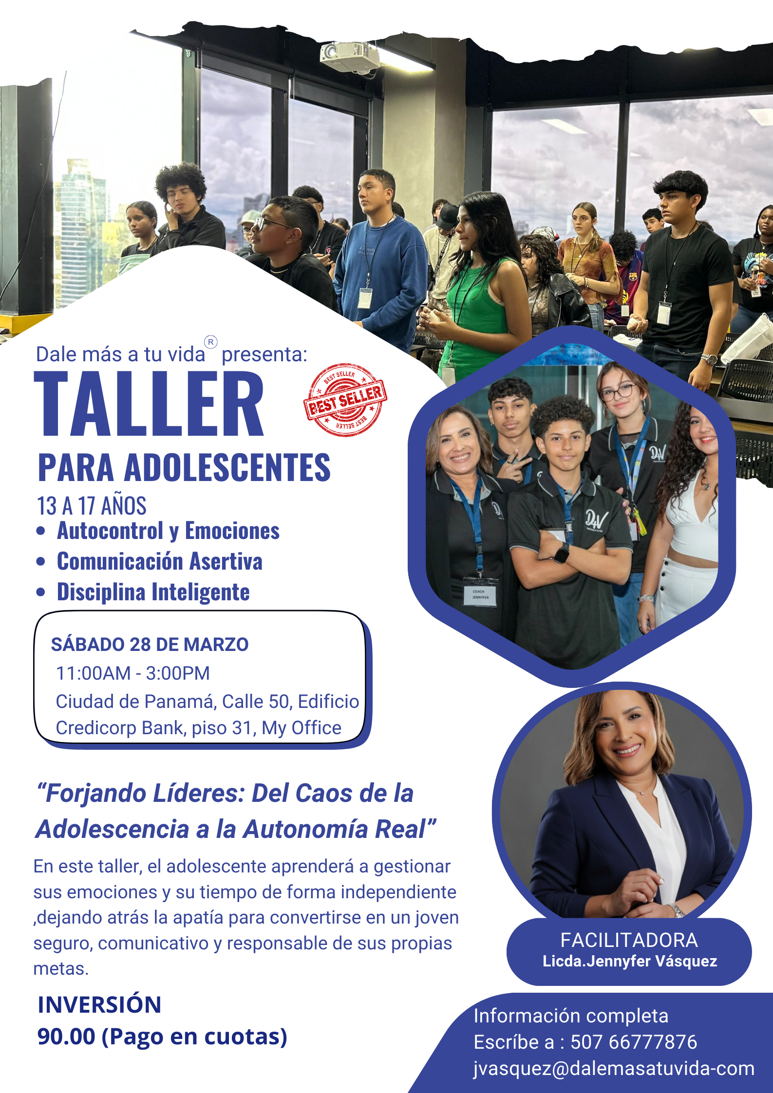 TALLER PRESENCIAL PARA ADOLESCENTES