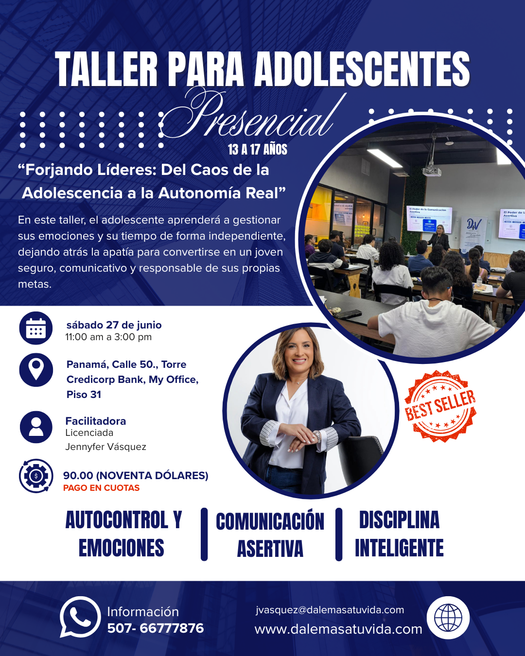 TALLER PRESENCIAL PARA ADOLESCENTES